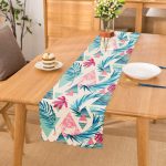 - Runner-2474 - Realhomes  Palmiye Desenli Geometrik Şekiller Dekoratif Runner Realhomes