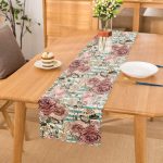 Mavi Çizgi Desenli Kavaniçe Çiçek Motifli Runner Realhomes