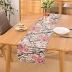 - Runner-2480 - Realhomes  Gri Çizgi Desenli Kavaniçe Çiçek Motifli Runner Realhomes