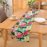 Yalnız Flamingo Motifli Dijital Baskılı Runner Realhomes