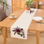 Cep Saati Motifli Kuş Tüyü Desenli Dekoratif Runner Realhomes