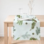 - Runner-2507-1 - Realhomes Çam Dalı Motifli Dijital Baskılı Runner Realhomes