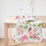 Renkli Kuş Motifli Baskılı Dijital Baskılı Runner Realhomes