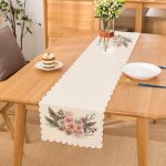 - Runner-2515 - Realhomes  Dal ve Çiçek Motifli Dijital Baskılı Runner Realhomes