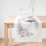 Çiçek Motifli Dijital Baskılı Dekoratif Runner Realhomes