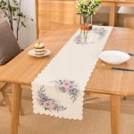 Çiçek Motifli Dijital Baskılı Dekoratif Runner Realhomes