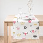 Kanatlı Kalp Desenli Love Motifli Runner Realhomes