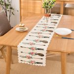 Çiçekli Mızrak Motifli Dijital Baskılı Runner Realhomes