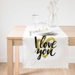 - Runner-2530-1 - Realhomes  I Love You Motifli Dijital Baskılı Runner Realhomes
