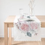 Soluk Çiçek Motifli Modern Baskılı Runner Realhomes