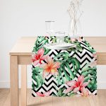 Zigzag Zebra Desenli Dijital Baskılı Runner Realhomes