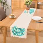 - Runner-2556 - Realhomes  Turkuaz Home Sweet Home Dijital Baskılı Runner Realhomes