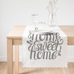 - Runner-2557-1 - Realhomes  Gri Home Sweet Home Modern Baskılı Runner Realhomes