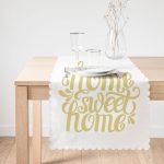 Hardal Renk Home Sweet Home Dijital Baskılı Runner Realhomes