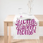 - Runner-2562-1 - Realhomes  Eflatun Home Sweet Home Dijital Baskılı Runner Realhomes