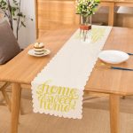 - Runner-2563 - Realhomes Sarı Home Sweet Home Dekoratif Runner Realhomes