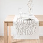 - Runner-2565-1 - Realhomes Açık Gri Home Sweet Home Dekoratif Runner Realhomes