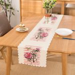 Anahtar Motifli Çiçek Desenli Çizgili Runner Realhomes