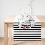 Zebra Desenli Dijital Baskılı Dekoratif Runner Realhomes