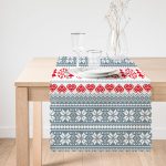 Yılbaşı Konsept Desenli Özel Tasarımlı Dijital Baskılı Modern Runner Realhomes