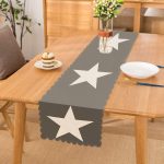 - Runner-308 - Realhomes  Modern Yıldız Desen Dijital Baskılı Dekoratif Runner Realhomes