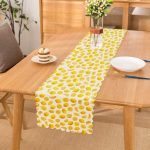 - Runner-3094 - Realhomes  Limon Desenli 3D Dijital Baskılı Dekoratif Runner Realhomes