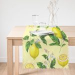 - Runner-3097-1 - Realhomes  Özel Tasarım Limon Desenli Dekoratif Runner Realhomes