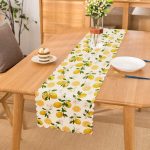 - Runner-3100 - Realhomes  Limon Desenli İlkbahar Renkleri Dijital Baksılı Runner Realhomes