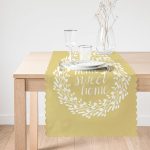 Home Sweet Home Desenli Dijital Baskılı Dekoratif Runner Realhomes