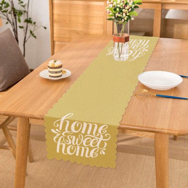 - Runner-313 - Realhomes  Home Sweet Home Dijital Baskılı Dekoratif Runner Realhomes