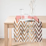 - Runner-3149-1 - Realhomes  Gold ve Pembe Renkli Mermer Desenli Modern Runner Realhomes