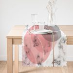 - Runner-3151-1 - Realhomes Geometrik Mermer Desenli Dijital Baskılı Runner Realhomes