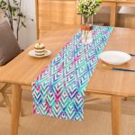 - Runner-3162 - Realhomes  Geometrik Zeminde Tüy Desenli Modern Runner Realhomes