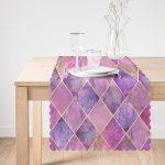 - Runner-3179-1 - Realhomes  Geometrik Açık Pudra Renkli Modern Runner Realhomes