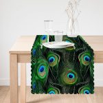 Koyu Zeminde Renkli Tüyler Özel Tasarımlı Dekoratif Runner Realhomes