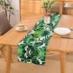 - Runner-3333 - Realhomes Suluboya Tropikal Yapraklar Desenli Özel Tasarım Runner Realhomes