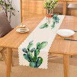 - Runner-3356 - Realhomes Suluboya Kaktüs Çizimli Modern Tasarım 3D Runner Realhomes