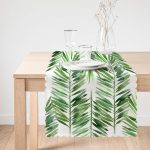 Suluboya Lif Yapraklar Desenli Özel Tasarım Runner Realhomes