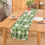 Suluboya Lif Yapraklar Desenli Özel Tasarım Runner Realhomes