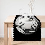 - Runner-3388-1 - Realhomes  Fornasetti Siyah Beyaz Özel Tasarımlı Runner Realhomes