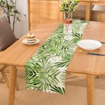 Suluboya İnce Yapraklar Modern Tasarımlı Dekoratif Runner Realhomes