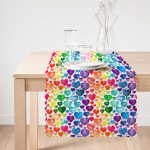 Renkli Kalpler Özel Tasarımlı Dijital Baskılı Runner Realhomes