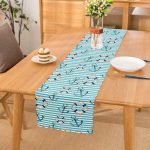 - Runner-3446 - Realhomes Mavi Çizgili Denizci Tasarımlı Dijital Baskılı Runner Realhomes