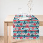 - Runner-3451-1 - Realhomes  Pembe Mavi Denizci Motifli Özel Tasarım Runner Realhomes