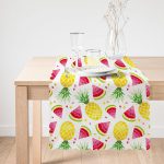 - Runner-3482-1 - Realhomes  Renkli Ananas ve Karpuz Motifli Özel Tasarımlı Runner Realhomes