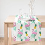 - Runner-3496-1 - Realhomes Pembe Flamingo Özel Tasarımlı Runner Realhomes