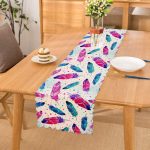 - Runner-3510 - Realhomes Beyaz Zeminde Renkli Tüyler Tasarımlı Modern Runner Realhomes