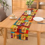 - Runner-3522 - Realhomes Etnik African Motifli Özel Tasarım Dekoratif Runner Realhomes