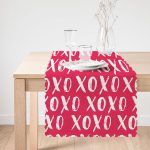 - Runner-3524-1 - Realhomes  Pembe Zeminde XO Baskılı Özel Tasarım Runner Realhomes