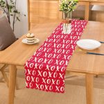 - Runner-3524 - Realhomes  Pembe Zeminde XO Baskılı Özel Tasarım Runner Realhomes